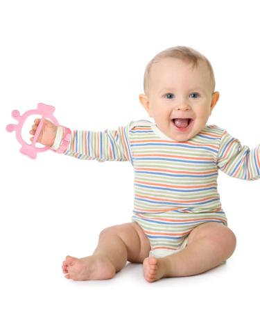 Teething Toy for Toddler - Children's Molar Stick Toy Safe to Use Adjustable Chewing Toys for Birthday Christmas and Other Festivals Coatuiyo Pink - Buy Online on GoSupps.com