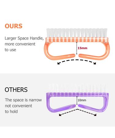 Larbois Nail Brush - 5 Pack Handle Grip Cleaning Brushes for Fingernails and Toes - Men and Women - Buy Online on GoSupps.com
