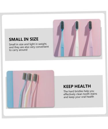 Iwowhero 6-Piece Stiff Brush Set for Adults - Manual Tooth Stain Remover & Hard-Toothbrush Cleaner - Buy Online on GoSupps.com