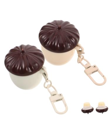 Mikinona Mikinona 2 Pieces Lip Balm for Girls Moisturizing Chestnut Shaped Lip Care Compact Portable for Sensitive Skin School Daily Use