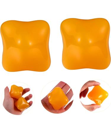 Homsfou 4-Pack Hexagonal Massage Balls - Handball Foot Massager for Acupressure & Deep Tissue Relief | Yoga & Gym Fitness | Natural Rubber 6x6cm Yellow - Buy Online on GoSupps.com