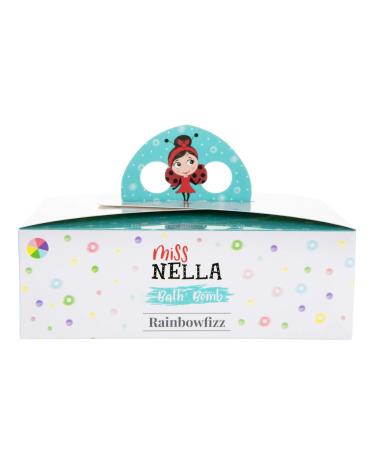 Miss Nella Rainbowfizz 6 -Set bombs for children in the colors in the colors pink blue purple yellow green and violet hypoallergenic and odorless vegan