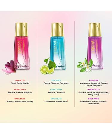Secret's Temptation Fragrance Gift Set With Ruby Daisy & Jazz Long Lasting Perfume Spray For Women Pack Of 3 (30ml Each) Luxury Perfume Floral Scent - Buy Online on GoSupps.com