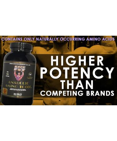 Healthy N Fit Anabolic Amino 10,000 - Hydrolyzed Egg & Whey Amino Acid Tablets (180) - Fast Absorbing Formula - Buy Online on GoSupps.com