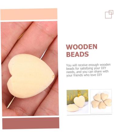 Safigle 150 PTH Peach Herz Heart Pearls - Wooden Crafting Beads for Valentine's Day Decoration & Tinkering Accessories - Buy Online on GoSupps.com