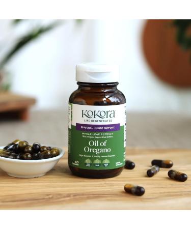 kokora Oil of Oregano Supercritical CO2 Extract Immune Support Supplement Organic Oregano Leaf 50mg Carvacrol Vegan & Gluten Free 60 Liquid Capsules - Buy Online on GoSupps.com