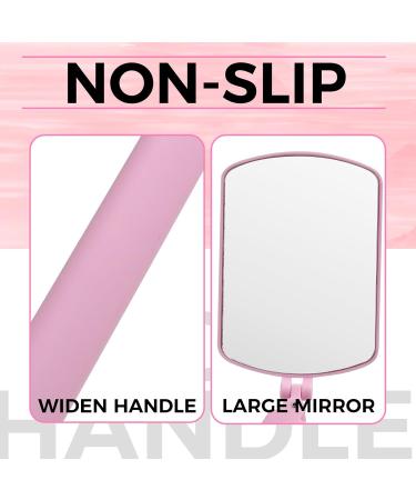 Buy Flexible Large Square Lash Mirror - 260 Rotating Portable Eye Mirror for Eyelash Extensions | Adjustable & Perfect for Lash Techs - Pink - Buy Online on GoSupps.com