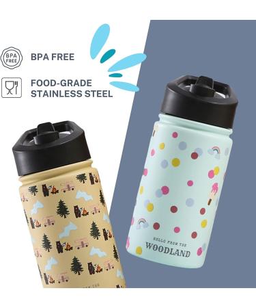 12oz Kids Stainless Steel Thermal Bottle with Straw Lid - Confetti Treats | Keeps Drinks Fresh for 12 Hours - Easy-to-Drink Design for Toddlers - Buy Online on GoSupps.com