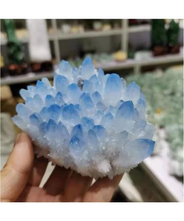 Crystal Rough Natural Crystal Rough 1 pc Natural Quartz Crystal Cluster Stone Blue Ghost Quartz Cluster for fengshui - Buy Online on GoSupps.com