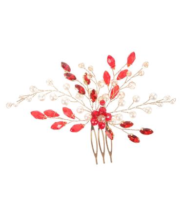 Ipetboom Imitation pearls headgear hair comb girl hair accessories metal hair comb vintage romantic hair side comb rhinestones wedding Hair piece pearl hair side comb