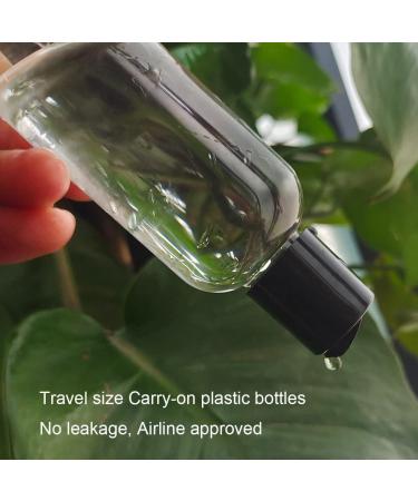 3.4 Oz Clear TSA Approved Travel Bottles - Set of 6 | Refillable Plastic Containers for Shampoo & Lotion - Buy Online on GoSupps.com