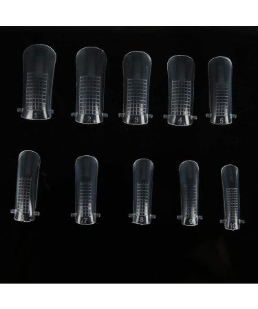  YIZISECCE Pack of 100 quick-build clear gel nail molds - Buy Online on GoSupps.com