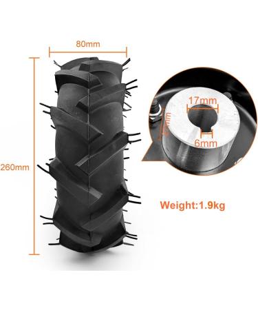 L-Faster 3.50-4 Agricultural Tire | 10 Inch Off-Road Wheel Axle 17mm for Electric Lawn Mower & Trolley - International Shipping Available - Buy Online on GoSupps.com
