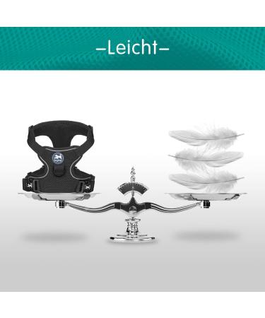 POPOTET Breathable Dog Harness - Soft Reflective Adjustable Mesh Vest (Black Medium) | Suffocation-Free & Double Padded - Buy Online on GoSupps.com