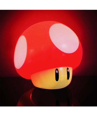 Paladone Super Mario Bros Toad Mushroom Light with Sound Collectable Light Up Figure Multi-Colour Single Retro