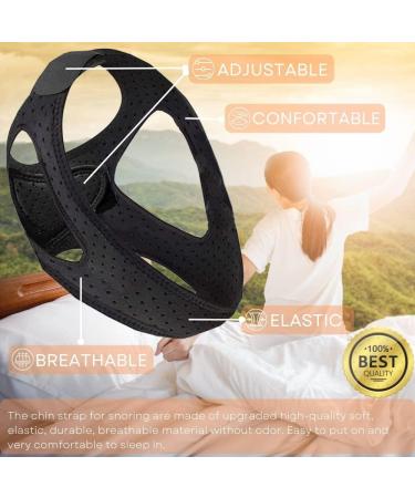 Crethinkaty Anti Snore Chin Strap - Flexible Breathable Sleep Aid Solution for Men and Women - Buy Online on GoSupps.com