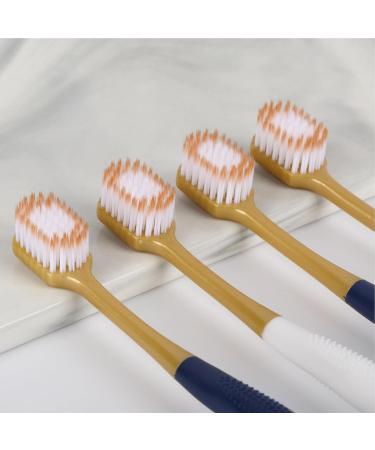 Povanjer Extra Soft Toothbrush - Ultra-Soft Toothbrushes in Six-Pack for Gentle Gum Care | Wide Head Design for Adults - Buy Online on GoSupps.com