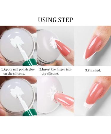 Nail Seal Stamp Silicone Stamper Heads for DIY Nail Art Decoration (2PCS, Purple & Clear) - Buy Online on GoSupps.com