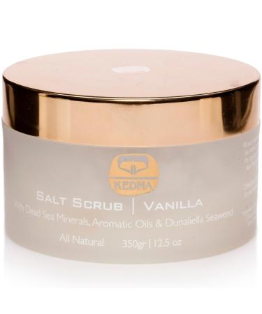Kedma Vanilla Salt Scrub Exfoliating and Nourishing For all skin types Gentle and Intensive Care 350g