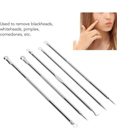 Qukaim Face Zit Remover Tool Blackhead Remover Tool Set Stainless Steel Comedone Extractors for Face and Nose 5 Piece Kit - Buy Online on GoSupps.com