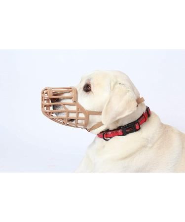 Baskerville Anti-Poison Bait Muzzle for Dogs - Size 8 | Comfortable Secure Biting Protection for Large Dogs with Long Snouts | Pant & Drink Easily - Buy Online on GoSupps.com