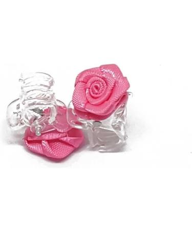 10 Pink Rose Hair Clips - Bridal Hair Accessories | Elegant Floral Hairpins (Pack of 10) - Buy Online on GoSupps.com