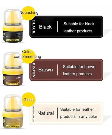 GUSHE Leather Repair Cream Liquid Shoe Polish Shoe Polish for Leather Leather Repair Cream Shoe Cream with Sponge Applicator Leather Cream Shoe Polish Intensive Leather Care and Nourishing Black - Buy Online on GoSupps.com