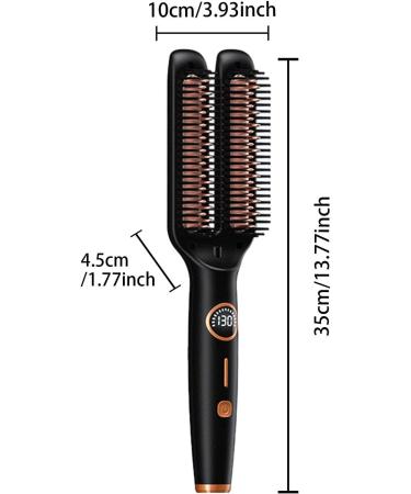 Travel-Friendly Curling Straightener & Hair Styling Brush | 6 Heat Settings Frizz Control | Professional Dual-Purpose Comb for Salon & Home Use - Buy Online on GoSupps.com