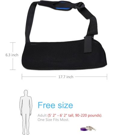 Adjustable Arm Sling for Shoulder Injury - Comfortable Support for Men & Women - Fits Left & Right Hand - Buy Online on GoSupps.com