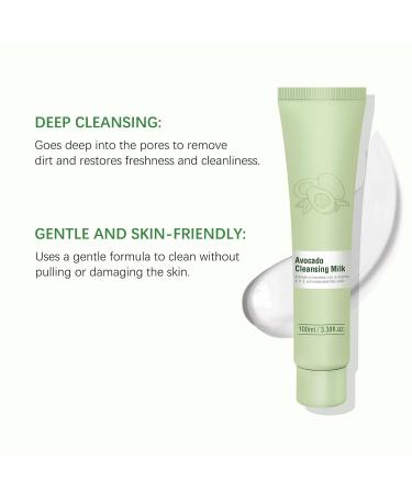 Sheghy Avocado Moisture Barrier Facial Cleanser for Dry Sensitive Skin Hydrating Gel-to-Foam Formula with Hyaluronic Acid Vegan Daily Face Wash for Women & Men (3) - Buy Online on GoSupps.com