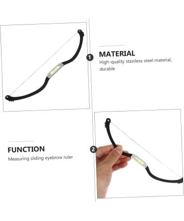 Hemoton 2pcs Bow Eyebrow Ruler Measuring Tool Stainless Steel Eyebrow Trimming Positioning Ruler - Buy Online on GoSupps.com