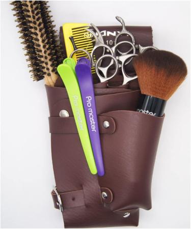 PopetPop 3-In-1 Hairdresser Tool Bag with Scissor Holder - PU Belt Organizer for Salon & Cosmetic Brushes - Buy Online on GoSupps.com