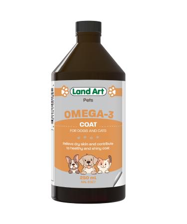 Pet Omega 3 Supplement - Liquid Formula - Soothe Dry Skin - Fish Oil - 250ml - GMO Free - Gluten Free - Made in Canada