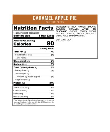 Shrewd Food Caramel Apple Pie Protein Puffs - Low Carb High Protein Snack (Pack of 8) - Buy Online on GoSupps.com