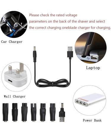 7 Pcs Electric Charger Shaver Power Adapter Cord Replacement Black Electric Shaver Chargers & Power Supplies USB Shaver Charger Cable Kit Men Shaver Charger Cable Kit Bathroom and Toilet - Buy Online on GoSupps.com