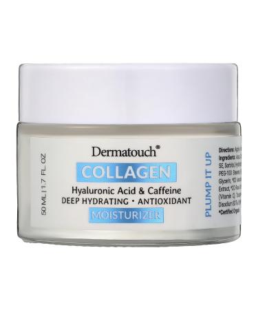 DERMATOUCH Collagen Moisturizer with Hyaluronic Acid Vitamins A C & E Caffeine and Apricot Extract Daily Hydrating Face Cream Gluten Free Non-GMO Made in USA 1.7 Fl Oz 1.75 Fl Oz (Pack of 1)