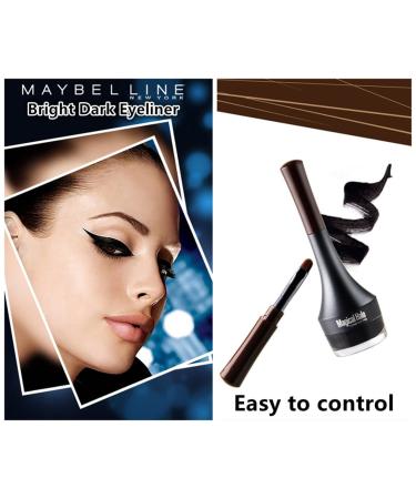 Go Ho Matte Brown Gel Eyeliner - Waterproof, Smudge-proof, Long-lasting Cream with Brush - 2 Brown - Buy Online on GoSupps.com