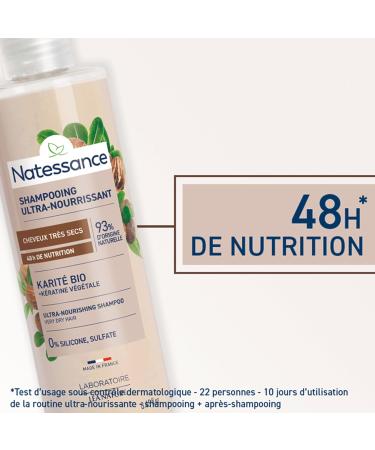 Natessance - Shampooing Cr me Ultra-Nourrissant - Karit & K ratine V g tale - Flacon de 250 ml - Buy Online on GoSupps.com