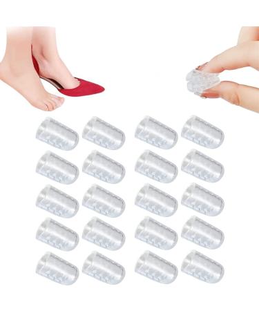 Silicone Anti-Friction Toe Protector - Beautwar Toe Protector Clear Breathable Silicone Toe Caps Clear Silicone Anti-Friction Toe Protector Silicone Breathable Toe Covers (20 PCS)