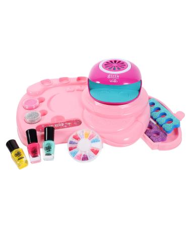 FOMIYES 3 Sets Nail Art Set Toy DIY Kids Nail Art Kit Manicure Kit Nail Decorations for Nail Art Kids Playset Toy for Kids Girls Suit Kids Decor Plastic Pink Child Nail Polish Splitter