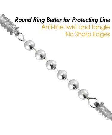 Dr.Fish 20 Pack Stainless Steel Fishing Bead Chain Swivels Catfish Tackle - 6 Bead 3/16 - Freshwater and Saltwater Fishing Gear - Buy Online on GoSupps.com