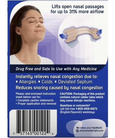 Breathe Right Tan Nasal Strips - 3 Pack (90 Strips total) - Small/Medium Size - Free Shipping - Buy Online on GoSupps.com