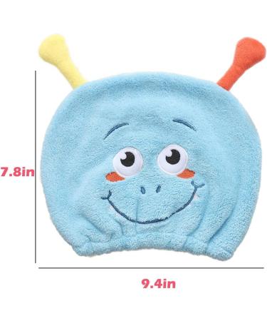 Buy BATTILO PTY Cute Funny Microfiber Hair Drying Towel for Kids - Quick Dry Wrap for Curly Long Hair (Blue Alien - Buy Online on GoSupps.com