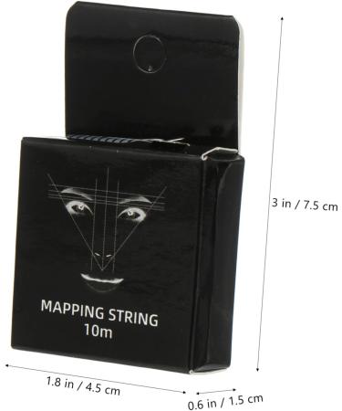 Beatifufu Brow Mapping Thread Ink Pattern Embroidery Thread Ruler Rotary Eyebrow Measuring Tool Eyebrow Mapping Ruler Draw a Line - Buy Online on GoSupps.com