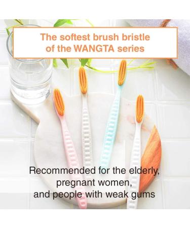 Samjung Wangta Soft Toothbrush 6 Pack (Gold) - Best Manual Toothbrush for Efficient Cleaning and Sensitive Gums - Buy Online on GoSupps.com
