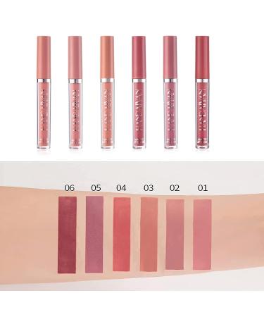 6Pcs Nude Matte Lipstick Set - Long Lasting Waterproof Lip Makeup Kit for Women - Buy Online on GoSupps.com