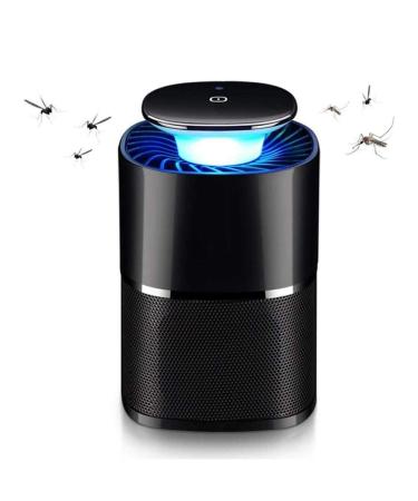 WJMLS Mosquito Lamp Electronic Mosquito Light Decoy Light LED Mosquito Killer UV Touch Sensing Control DC 5V USB Night Light (Color: Black White) Black Colour:White (Color : Black)