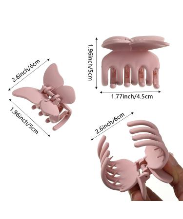 6 PCS Flower Hair Claw Clips - Non-Slip Matte Butterfly Hair Clips for Women and Girls - Strong Hold Hair Accessories for Thin/Medium/Thick Hair - Buy Online on GoSupps.com