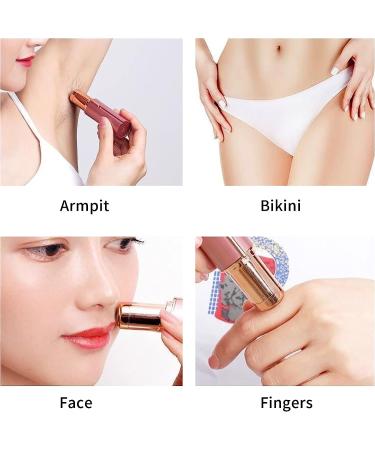 Gift2u Facial Hair Remover Replacement Heads - Rose Gold Shaver Cutter with 18K Gold-Plated Blade Cover for Face, Leg, Armpit, Back - Buy Online on GoSupps.com