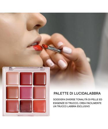  Whnbuij Lip Shadow Palette - Lip Color Set for Makeup Lips | Non-sticky Plumper 9 Colors of Matte Lipstick for Professional Cream Lips - Buy Online on GoSupps.com